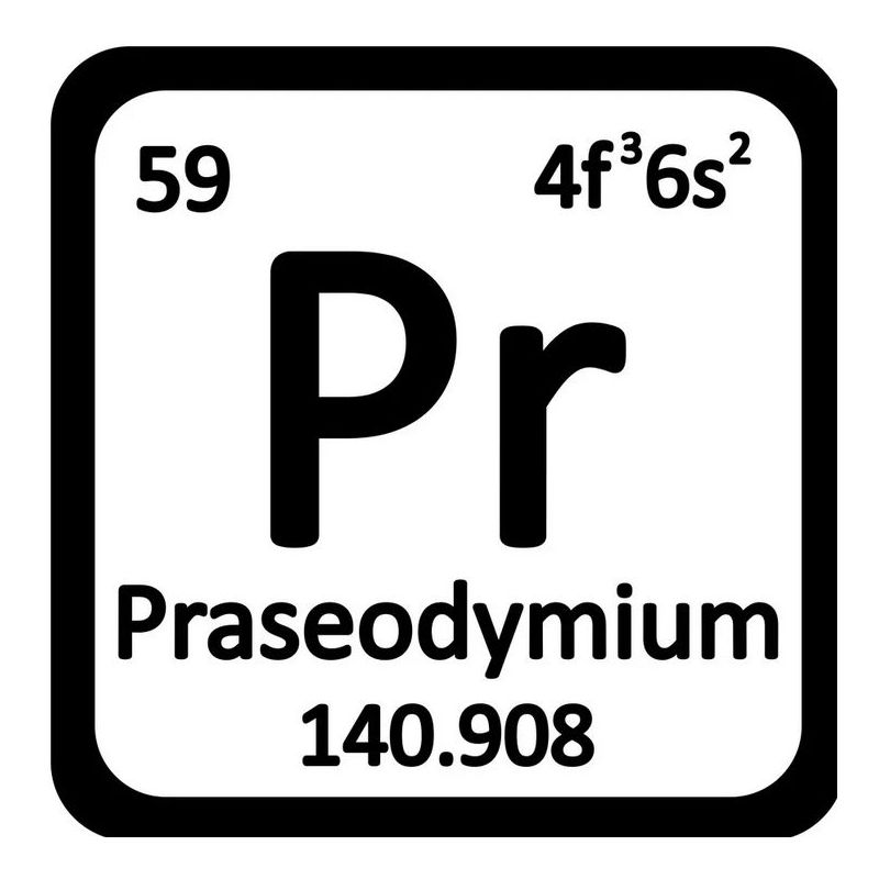 Praséodyme Métal Métal pur à 99,9 % Élément métallique Pr Élément 59 Praséodyme
