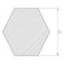 Titane 3.7065 Grade 5 Hexagone 4-70mm Hexagone en titane Ti-6Al-4V