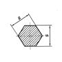 Hexagone en titane Grade 5 Ti 9.5-25mm 3.7165 Hexagone en titane Ti-6Al-4V
