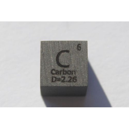 Carbone C métal cube 10x10mm poli 99,9% pureté cube